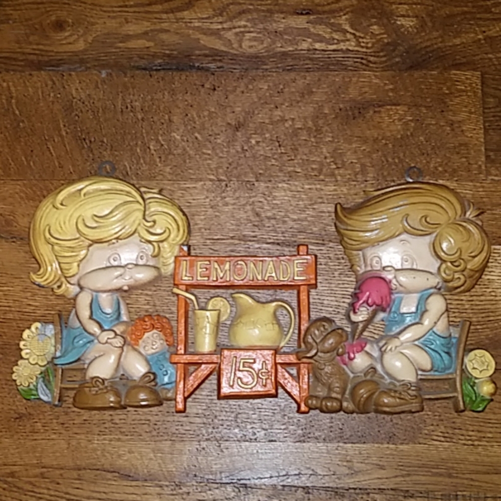 Rare vintage metal lemonade sign